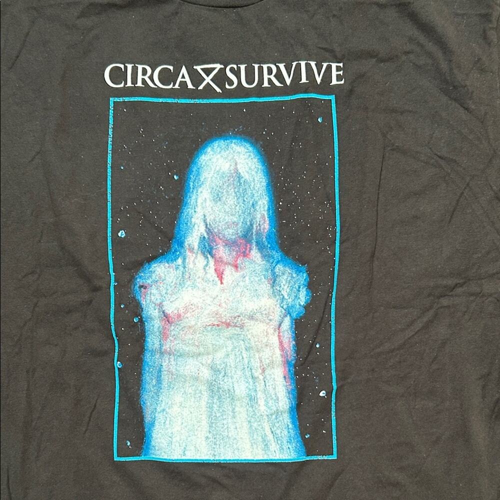 Circa Survive Men’s Black Graphic Tee with Blue Graphic Design, Size XL, NWOT - Picture 4 of 7